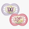 MAM Orginal Night Nappar Silikon 2-Pack 16-36m, Rosa