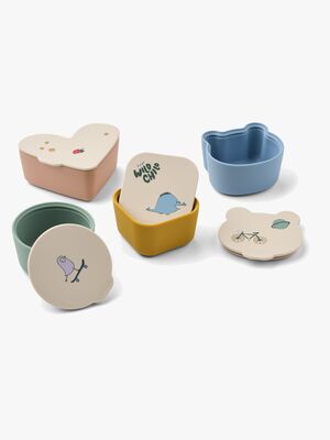 LIEWOOD Toto Snackbox 4er-Pack, Tamtam/Sandy