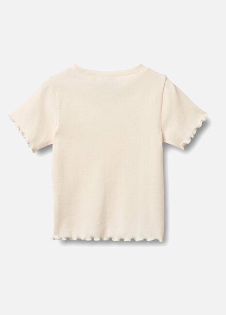Wheat Alicia  Ribbad T-shirt, Ivory