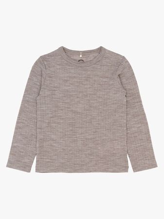 Mikk-Line  Långärmad T-shirt Barn Merinoull, Melange Denver
