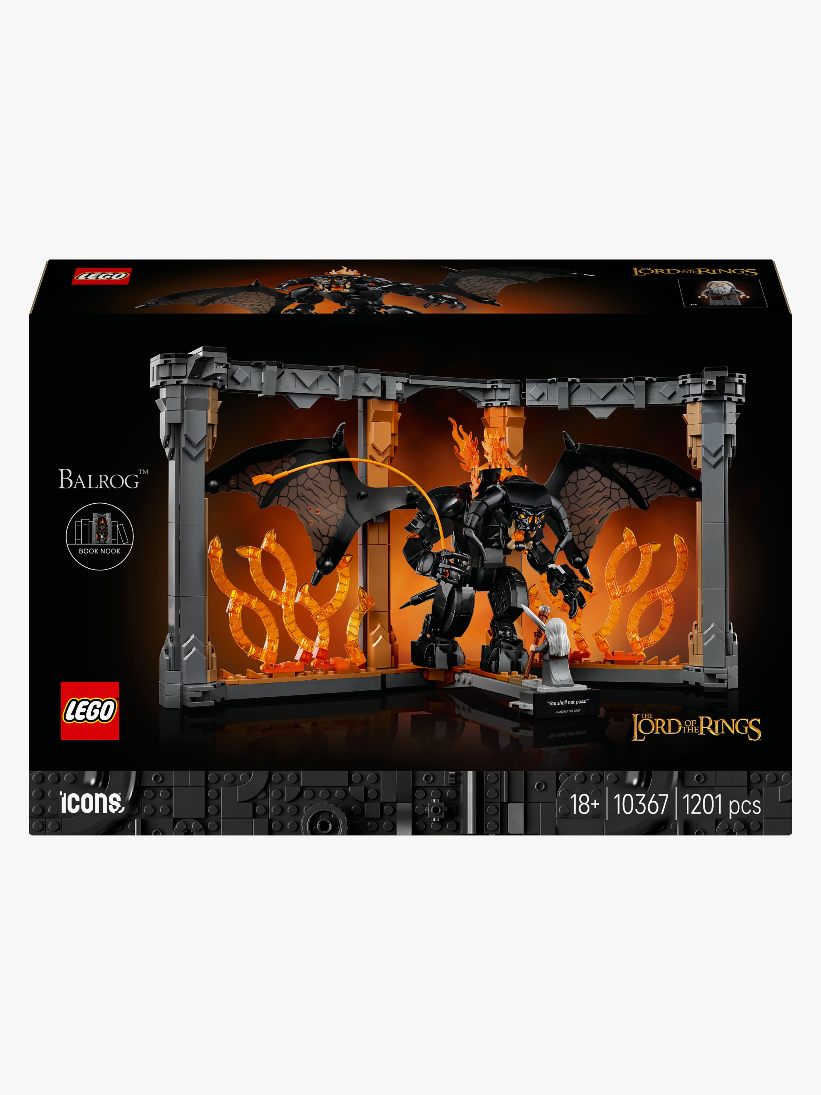 LEGO Icons 10367 Sagan om ringen: bokstöd med Balrog