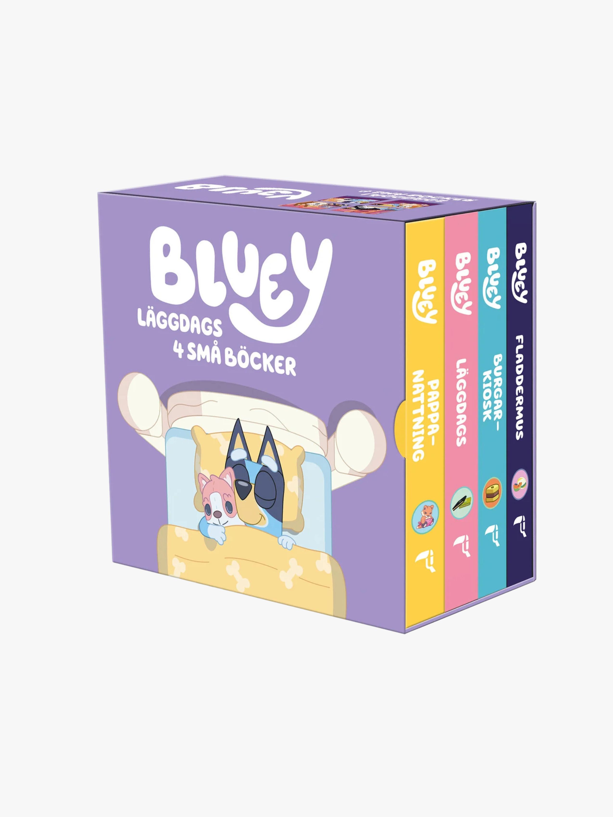 Bluey 4 Små Böcker Läggdags