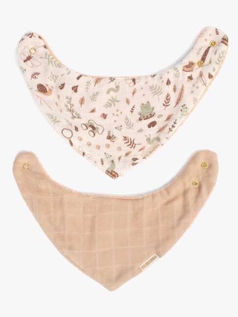 FILIBABBA Bandana Dregglisar 2-Pack, Little Wonders/Warm Grey