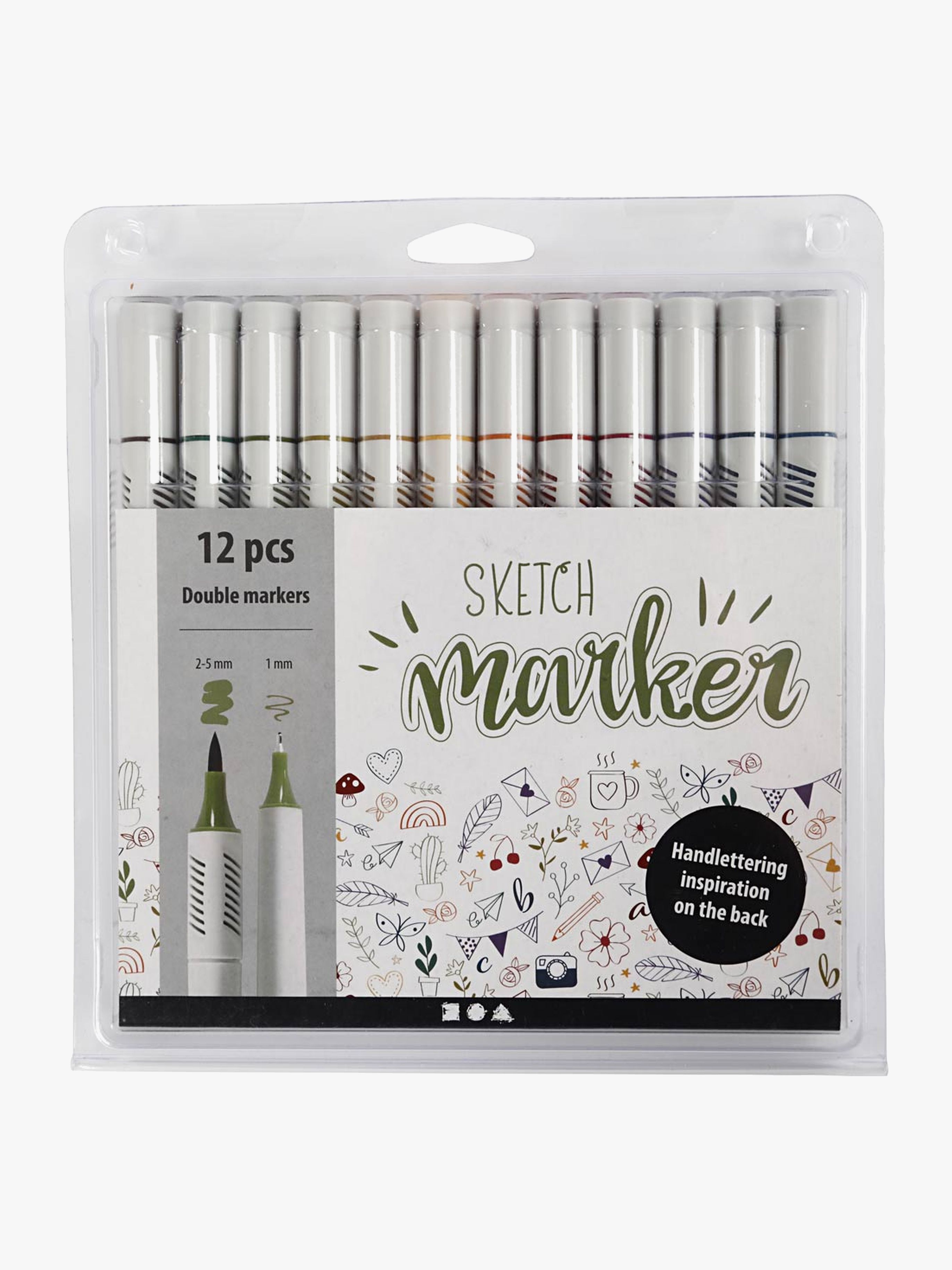 Creativ Company Sketch Marker Pennor Dova Färger 12-pack