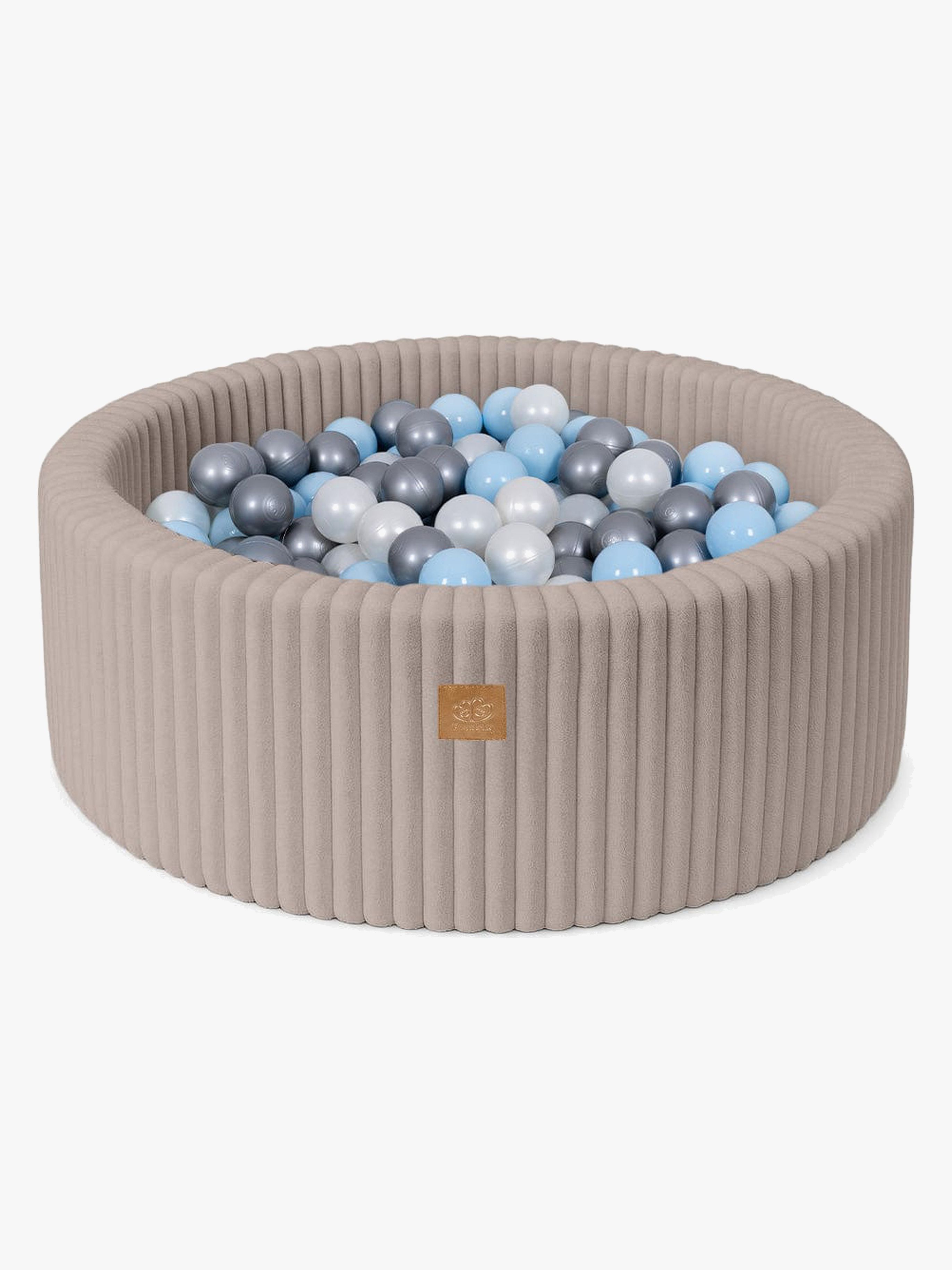 MeowBaby Churros Bollhav Pebble Beige, Blue/Silver