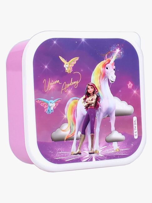 Unicorn Academy 3 in 1 Snackbox Fresh Bites, Lila