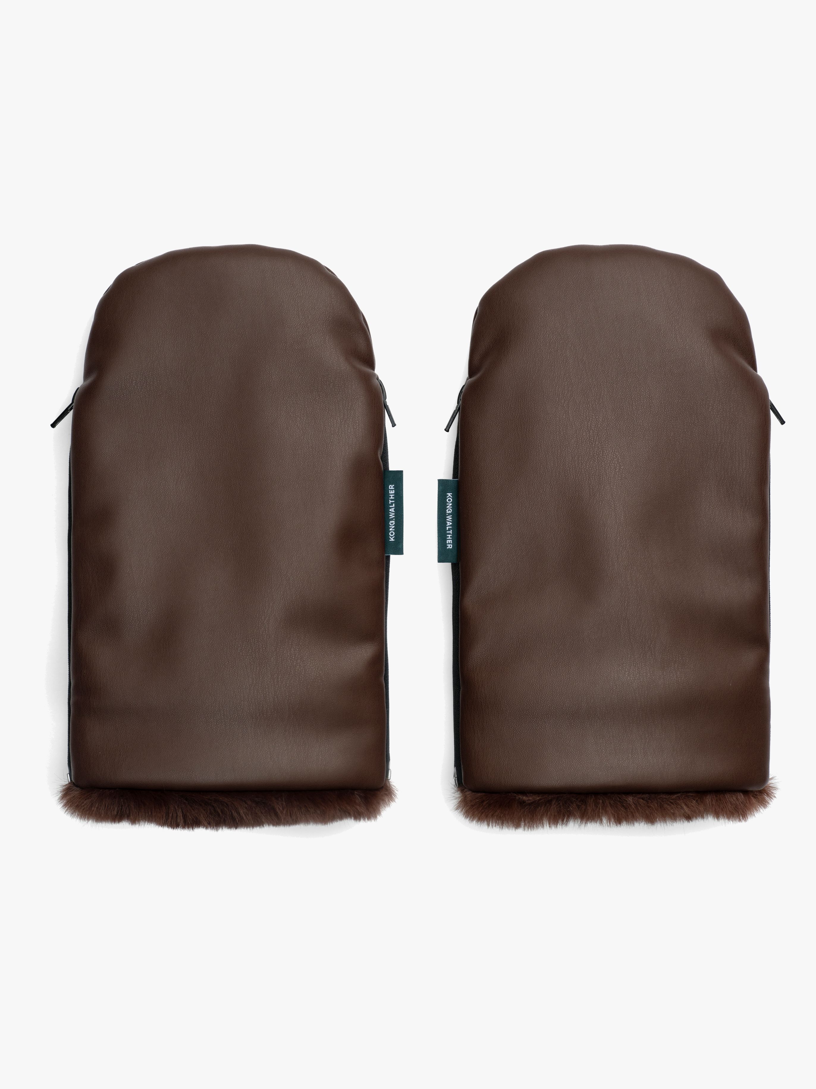 KONG.WALTHER Østerbro Fur Barnvagnsvantar, Chocolate Brown