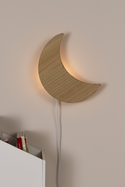 Alice & Fox SMILLA Vägglampa Måne, Natural