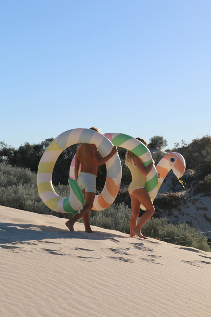 SUNNYLiFE  Stor Flytleksak, Poolside Sorbet Stripe