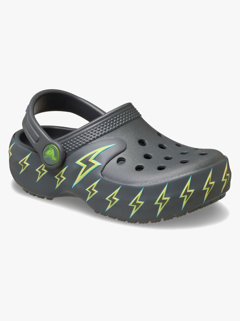 Crocs Classic Bolt Lights Tofflor, Carbon