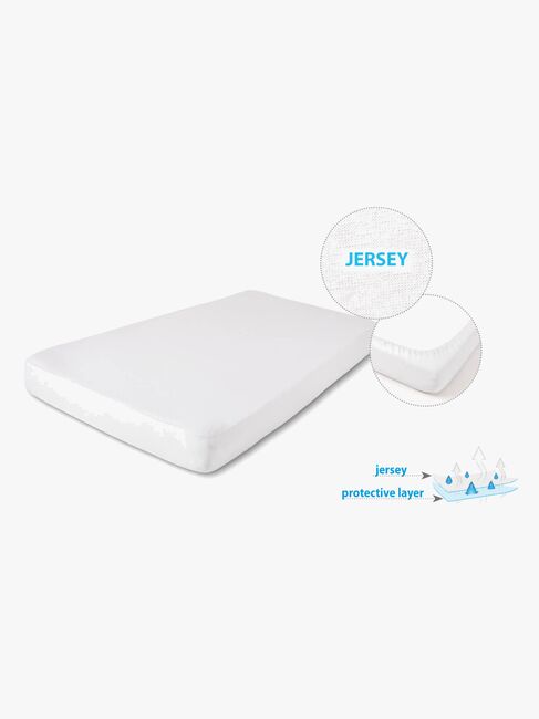 BabyMatex Hygienic Jersey Vattentätt Dra-på-lakan för Spjälsäng 40 x 90 cm, Ljusgrå