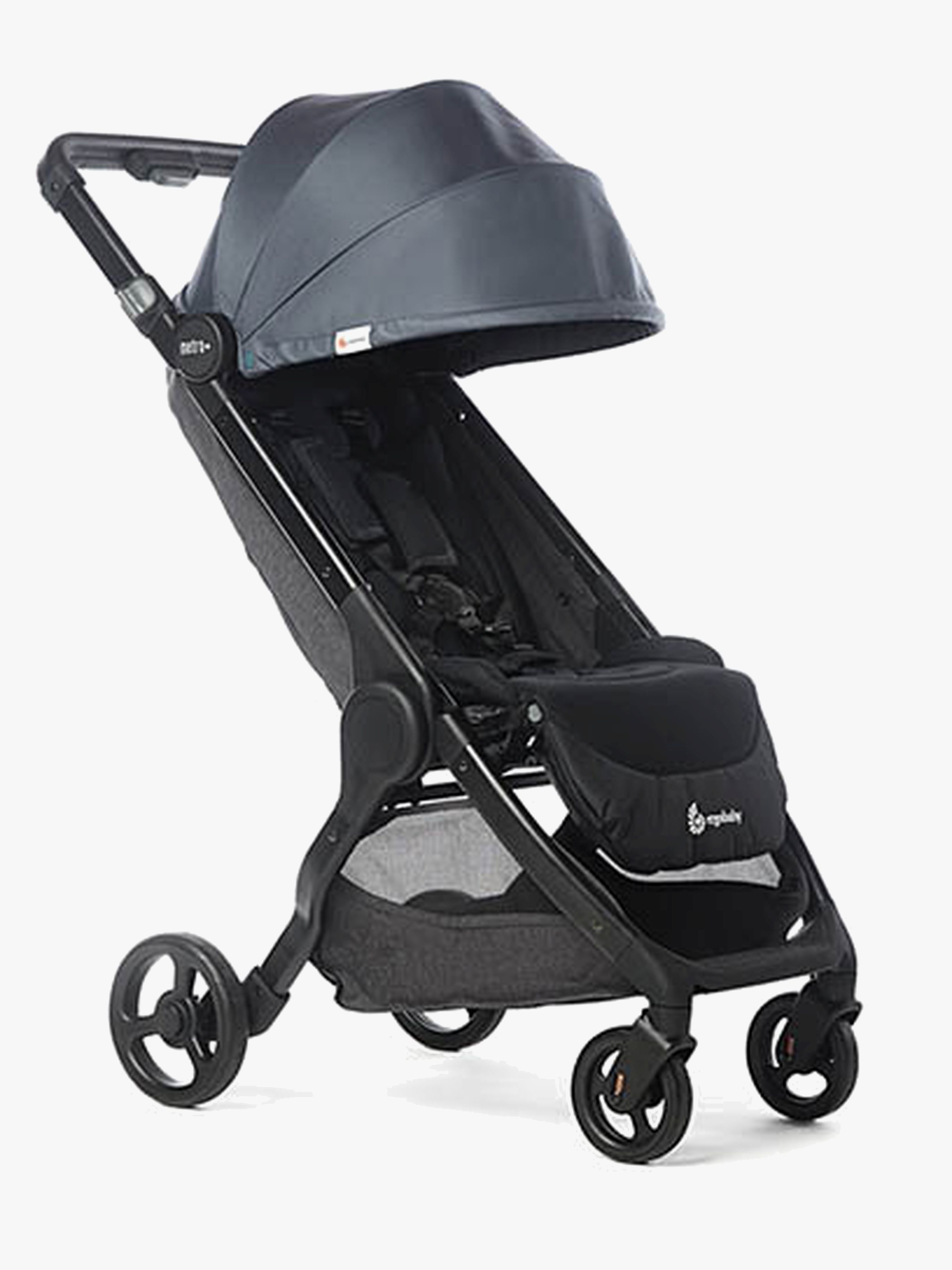 Ergobaby Metro+ Sulky Slate Grey – ergonomisk cityvagn från nyfödd, 1 hands fällning