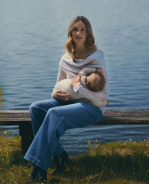 Cache Coeur KELLY Gravidjeans, Mid Blue