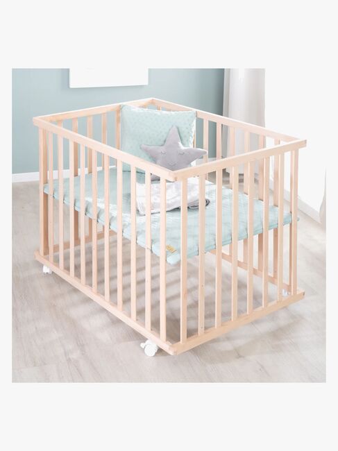 Roba Style Lekhage med Hjul, Wood & Green