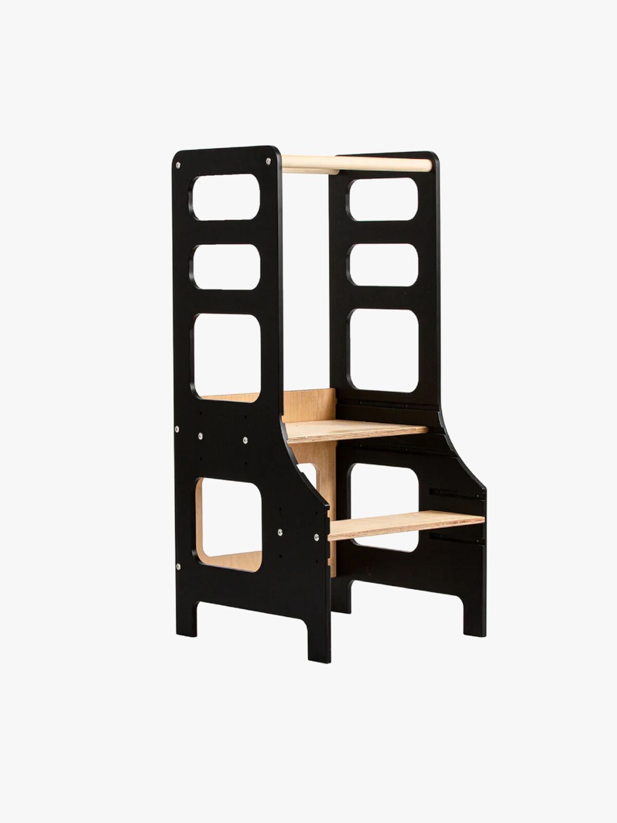 Duck Woodworks Justerbar Hjälpa Till Pall, Svart