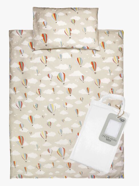 Rätt Start Bäddset Spjälsäng 100x130 Luftballong 3-delar, Greige