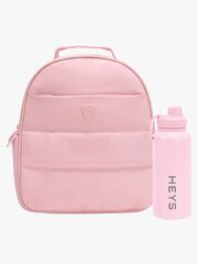 Heys The Puffer Ryggsäck 13L & Stål Vattenflaska 946ml, Rose