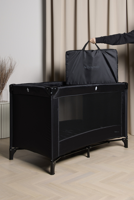 Beemoo CARE Resesäng Inkl. Madrass, Black