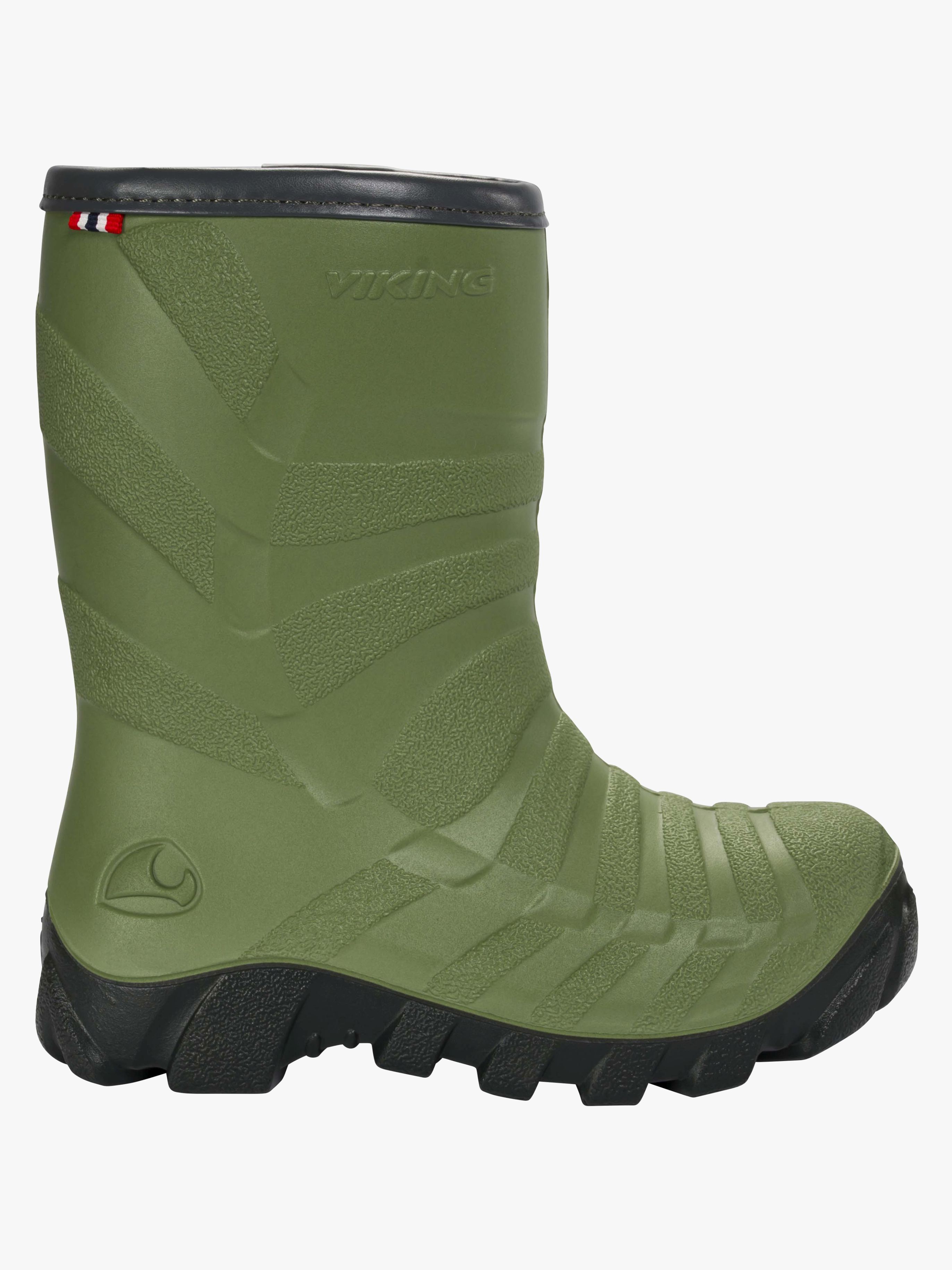 Viking Ultra Fodrad Gummistövel, Grön, 32