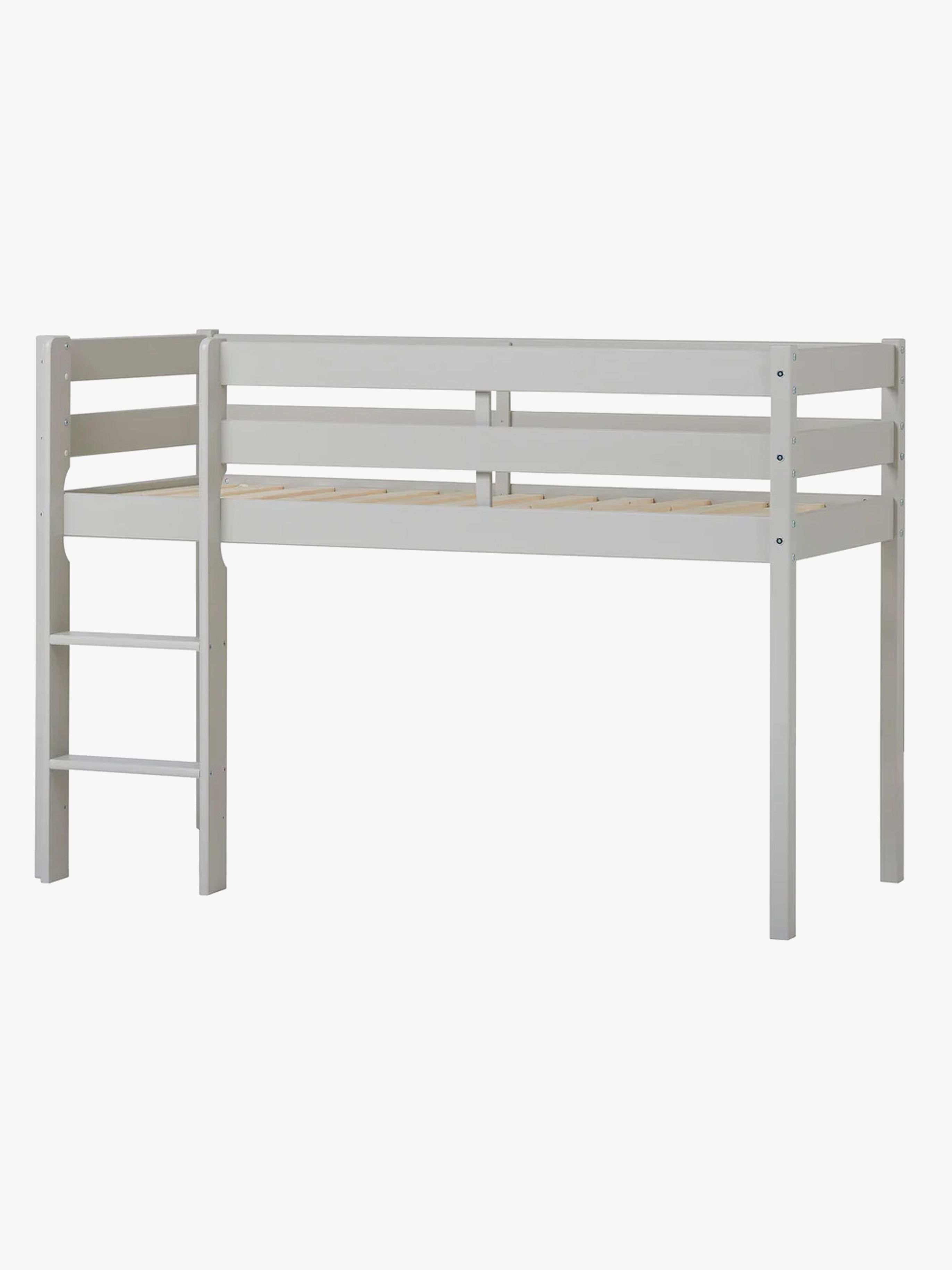 Hoppekids ECO Comfort  Halvhög Loftsäng 70x160, Dove Grå, Barnsäng, Juniorsäng