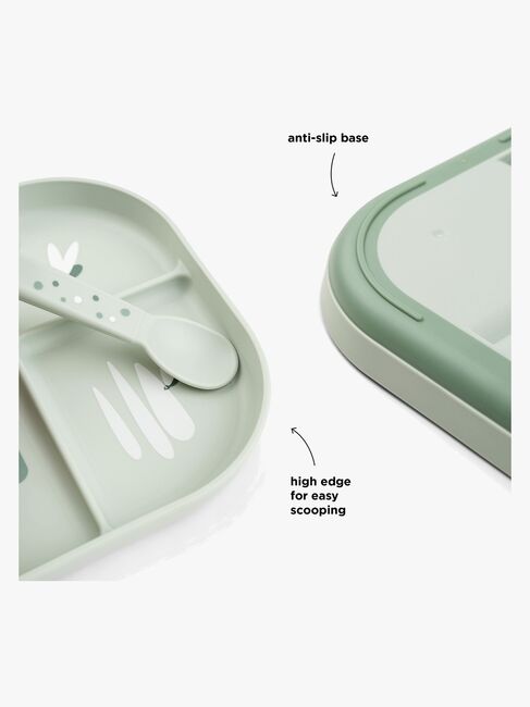 Done By Deer Foodie Delad Tallrik Croco, Grön