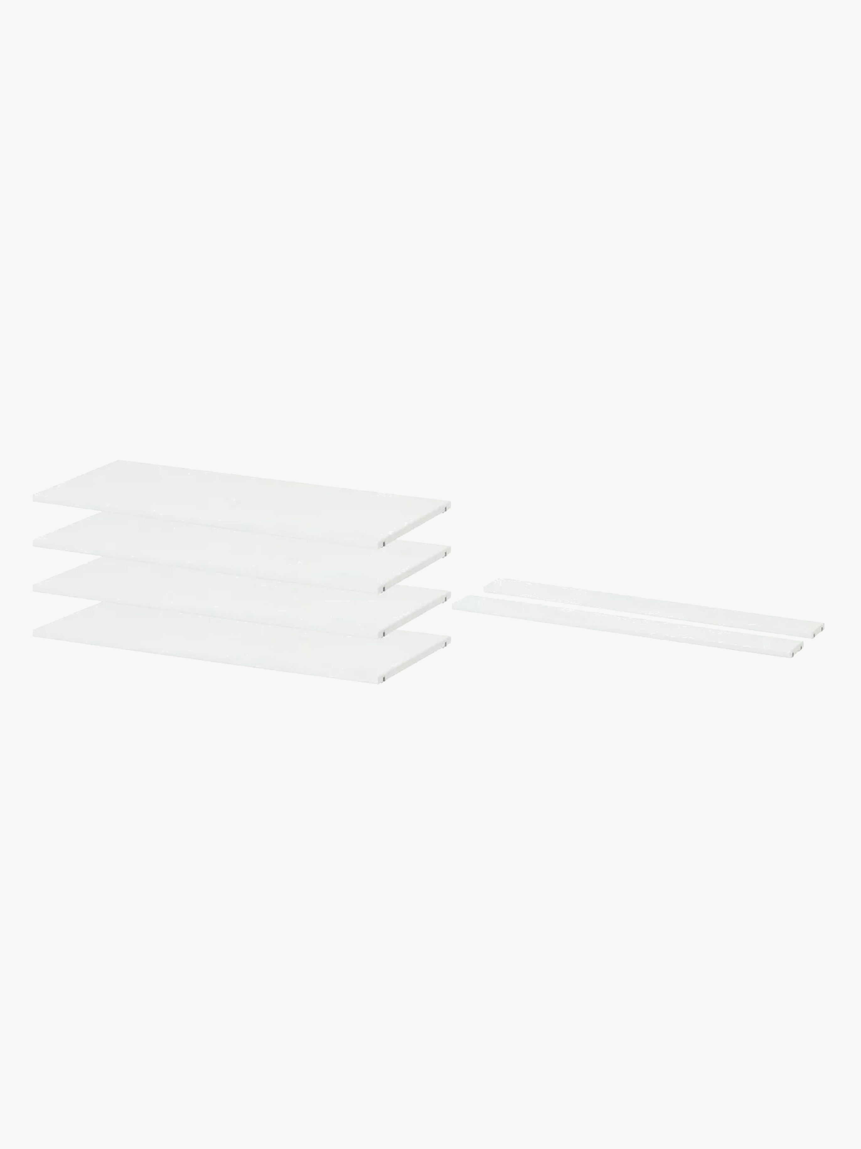 Hoppekids STOREY set with 4 Shelves and 2 cross-supports, 80 cm, White