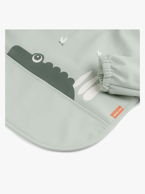 Done By Deer  Långärmad Haklapp med Ficka Croco, Green