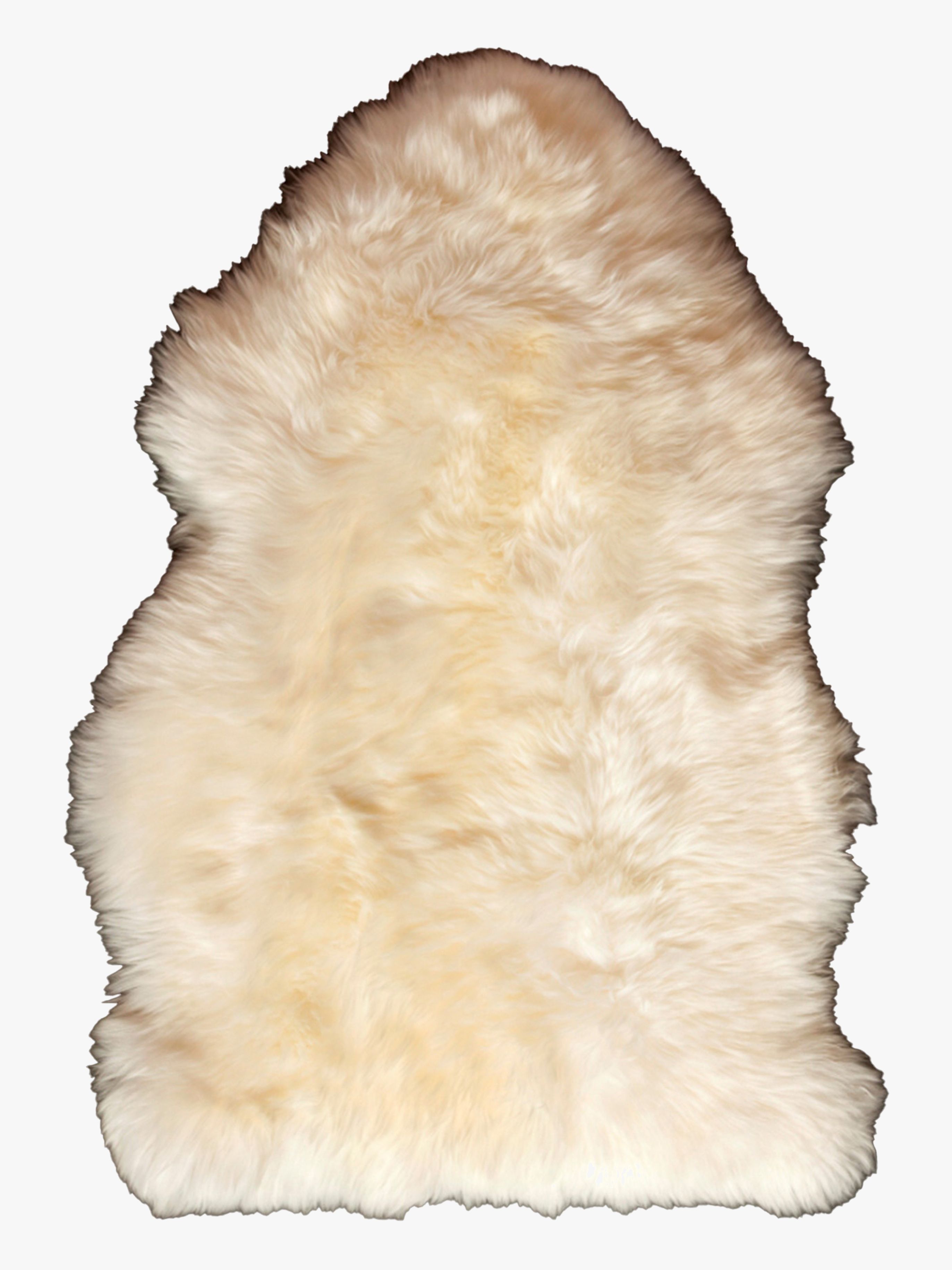 Bozz Lammskinn Långhårig, White