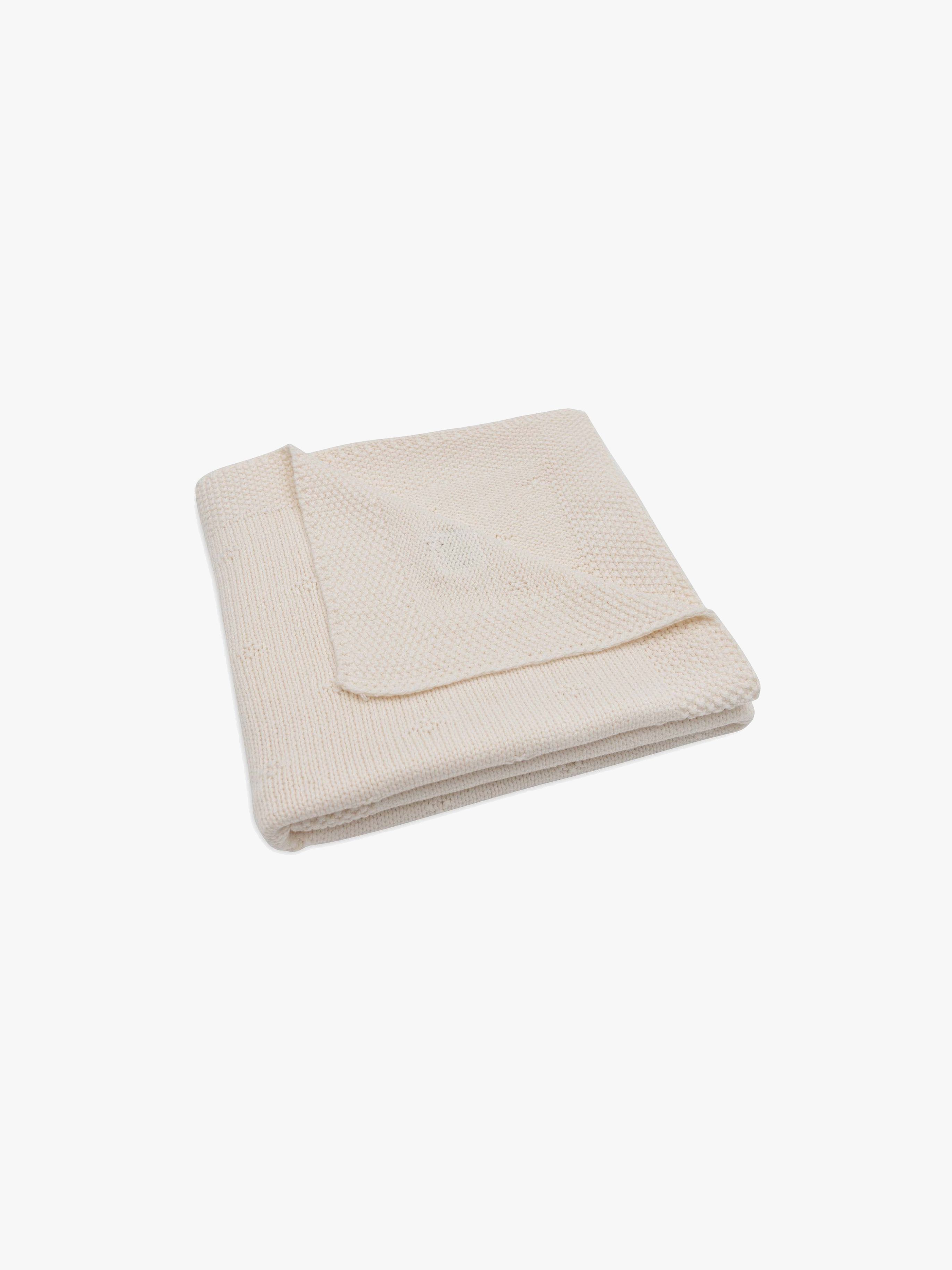 Jollein Stickad Filt, Ivory