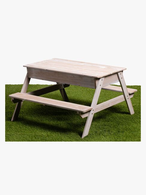 Woodlii Picknickbord med sandlådeöverdrag, Vit