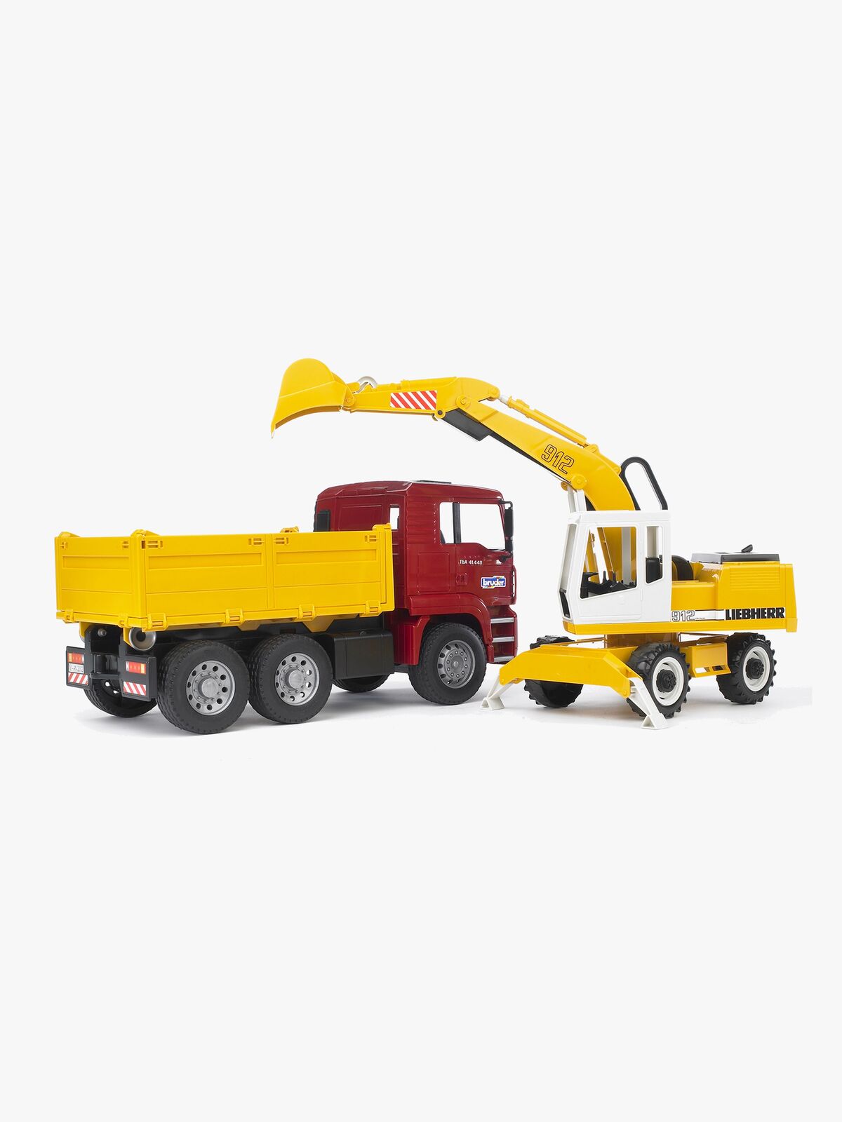 Bruder MAN TGA Construction Truck Och Liebherr Grävmaskin