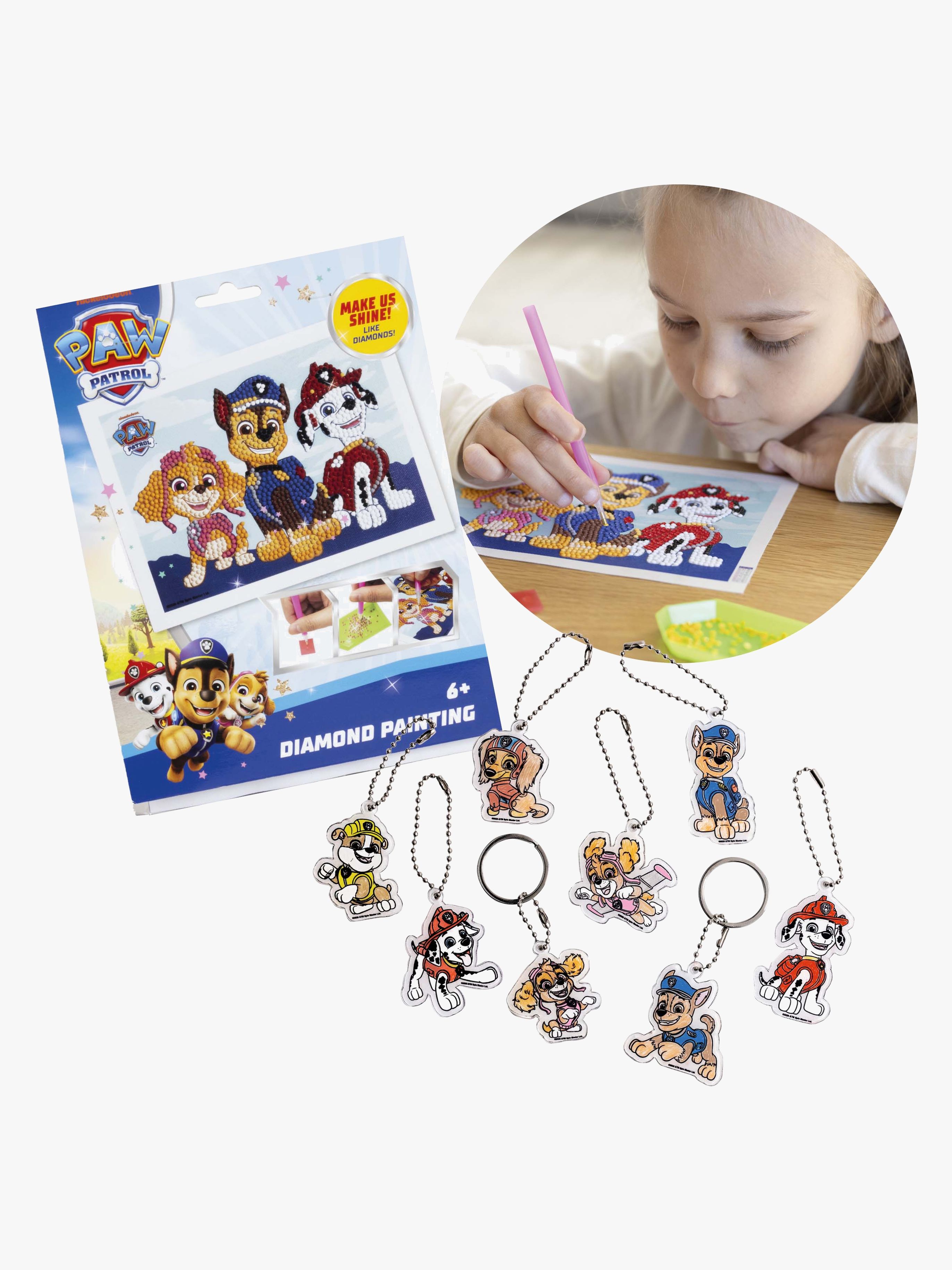 Paw Patrol Pysselset Diamantmålning och Nyckelring