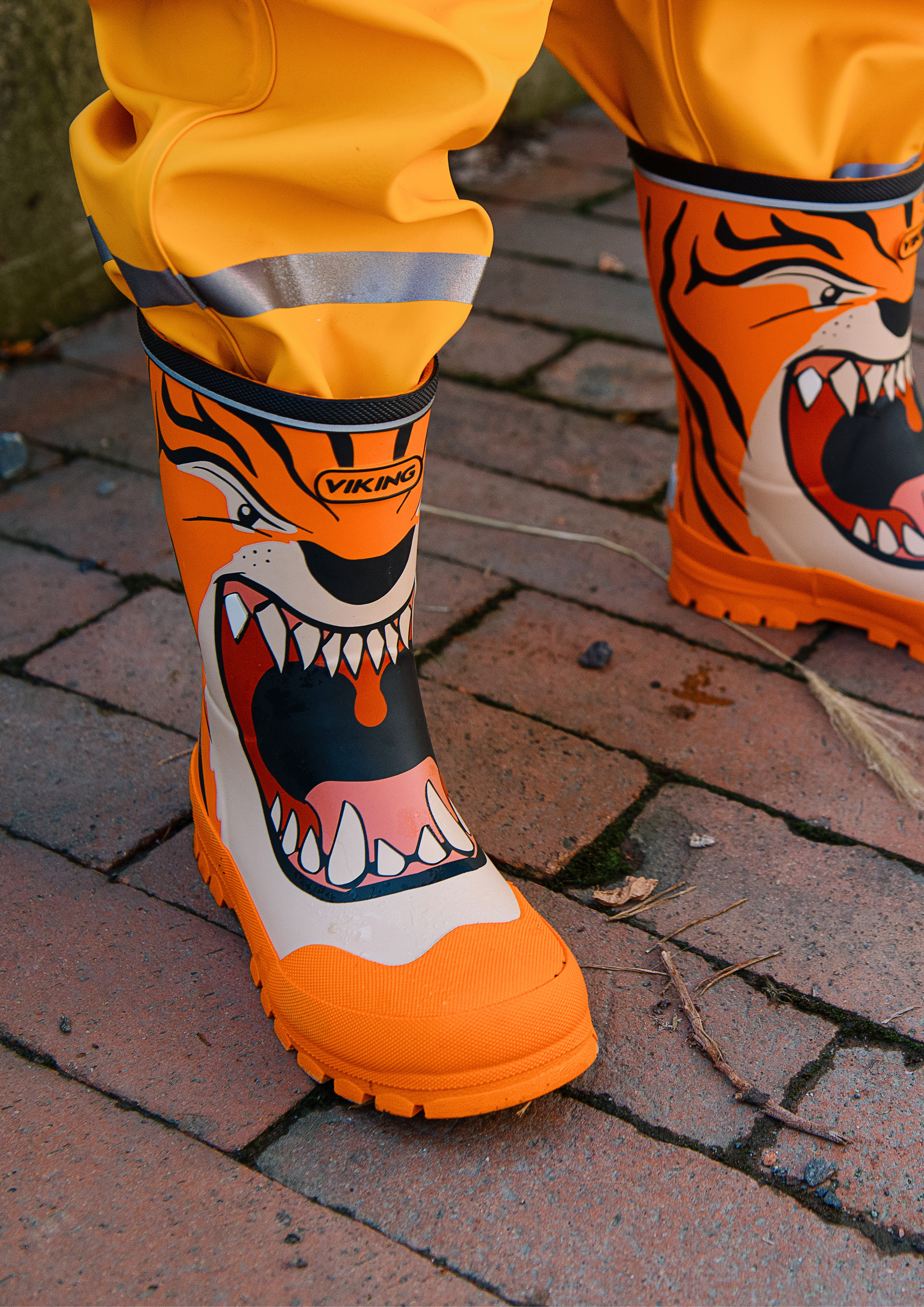 Viking Jolly Print Gummistövlar, Orange, 25 - Bäst i test