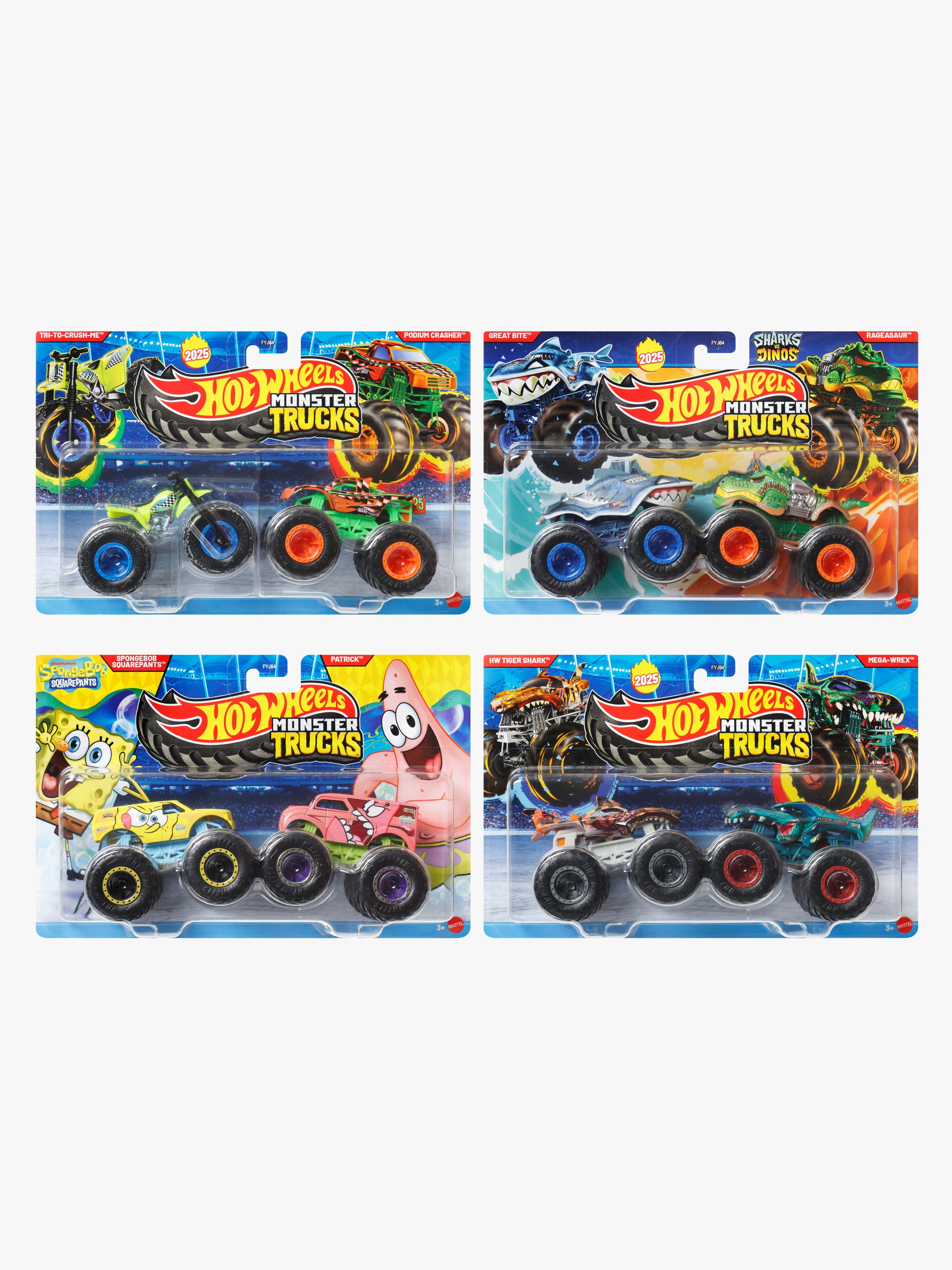Hot Wheels Monstertrucks 1:64 2-Pack Blandad
