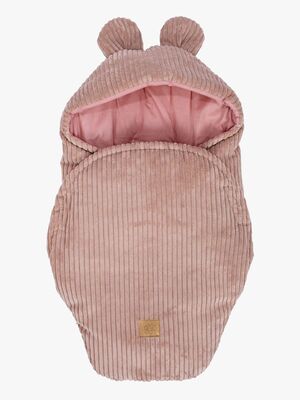 MeowBaby Aesthetic Swaddler med Björnöron, Powder Pink