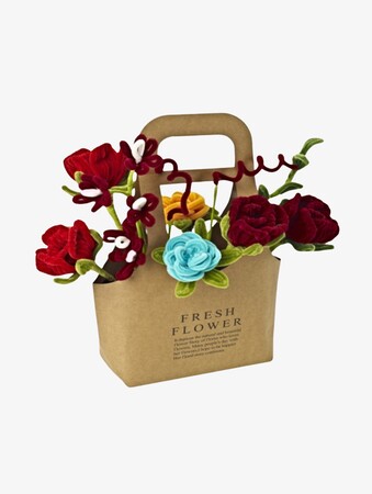 Fippla DIY-set Blombukett med Piprensare 21 Delar, Röd