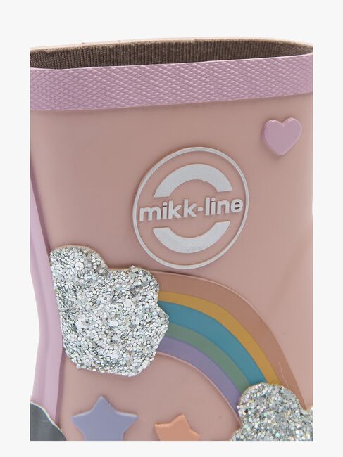 Mikk-Line Barefoot Rainbow Gummistövlar, Adobe Rose