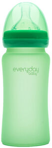 Everyday Baby Nappflaska Glas med Värmeindikator 240ml, Green 