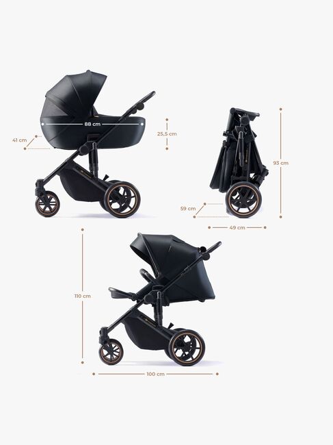 Kinderkraft Prime 2 2-in-1 Duovagn, Venezian Black