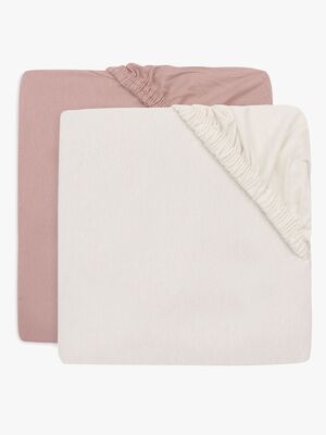Jollein Dra-på-lakan 2-Pack 60x120, Wild Rose/Ivory