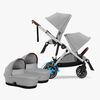 Cybex e-Gazelle S Tvillingvagn, Stone Grey/Silver
