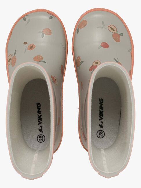 Viking x Kenza Print Gummistövlar, Apricot/Sand