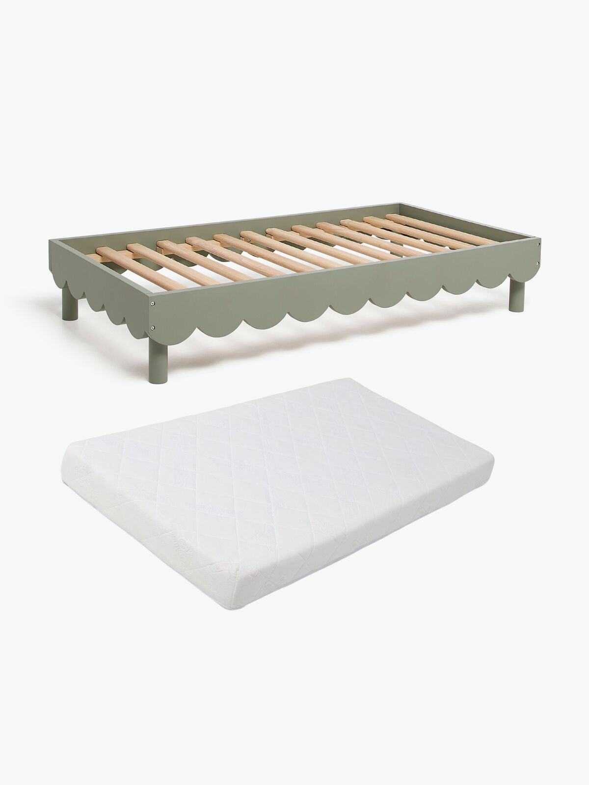 Alice & Fox Dune Juniorsäng inkl. BabyMatex Madrass Carpathia 70x140, Sage