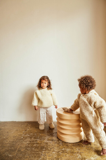 BINIBAMBA Merino Snuggle Jacket, Milk