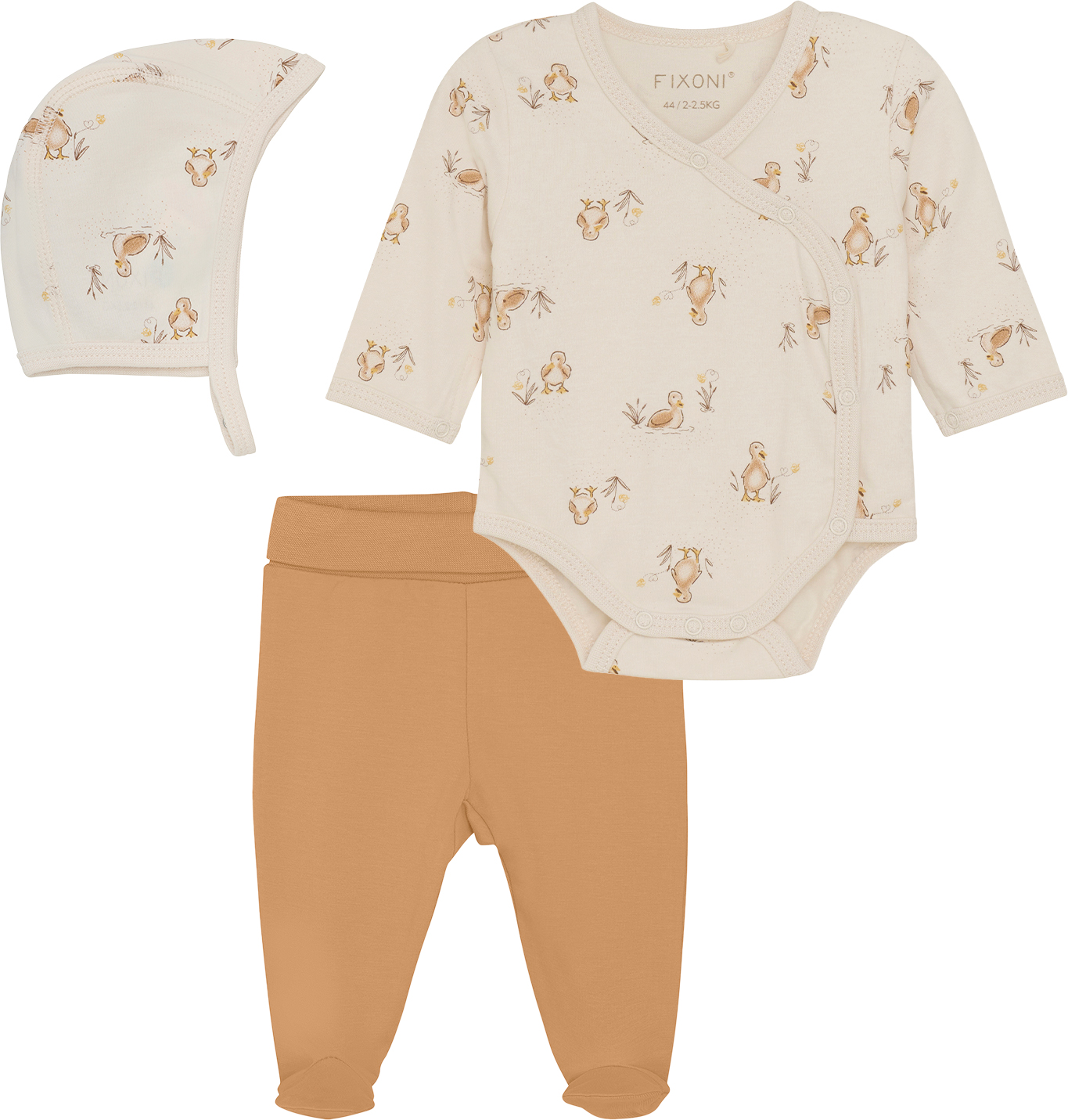Fixoni Prematur Pyjamasset Stl 50 Brun