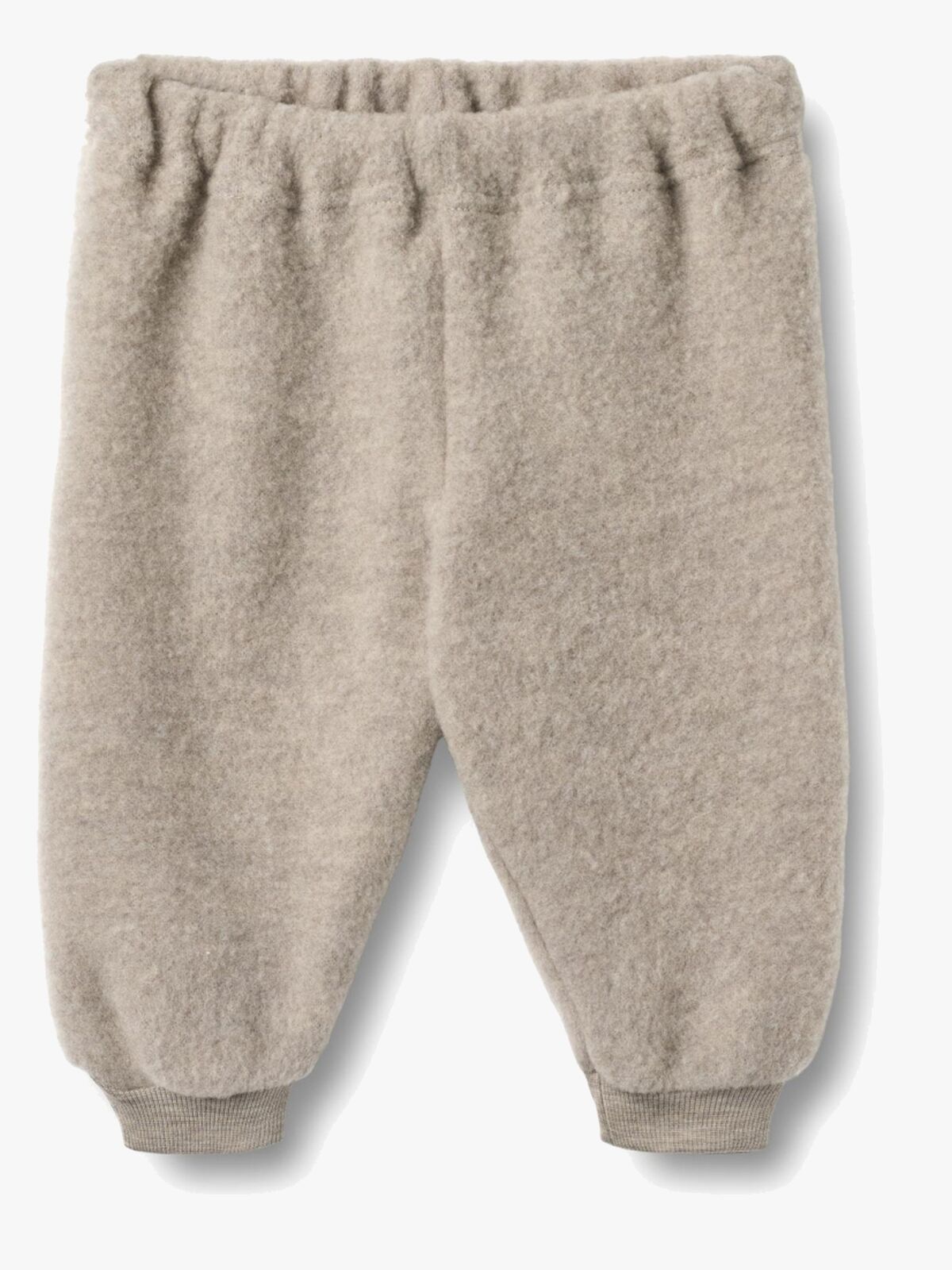 Wheat Kinnie Ullfleecebyxa Merinoull, Khaki Melange