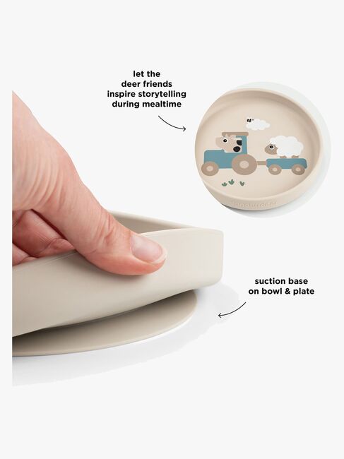 Done By Deer Tiny Farm Silikon Matset Stick & Stay, Sand