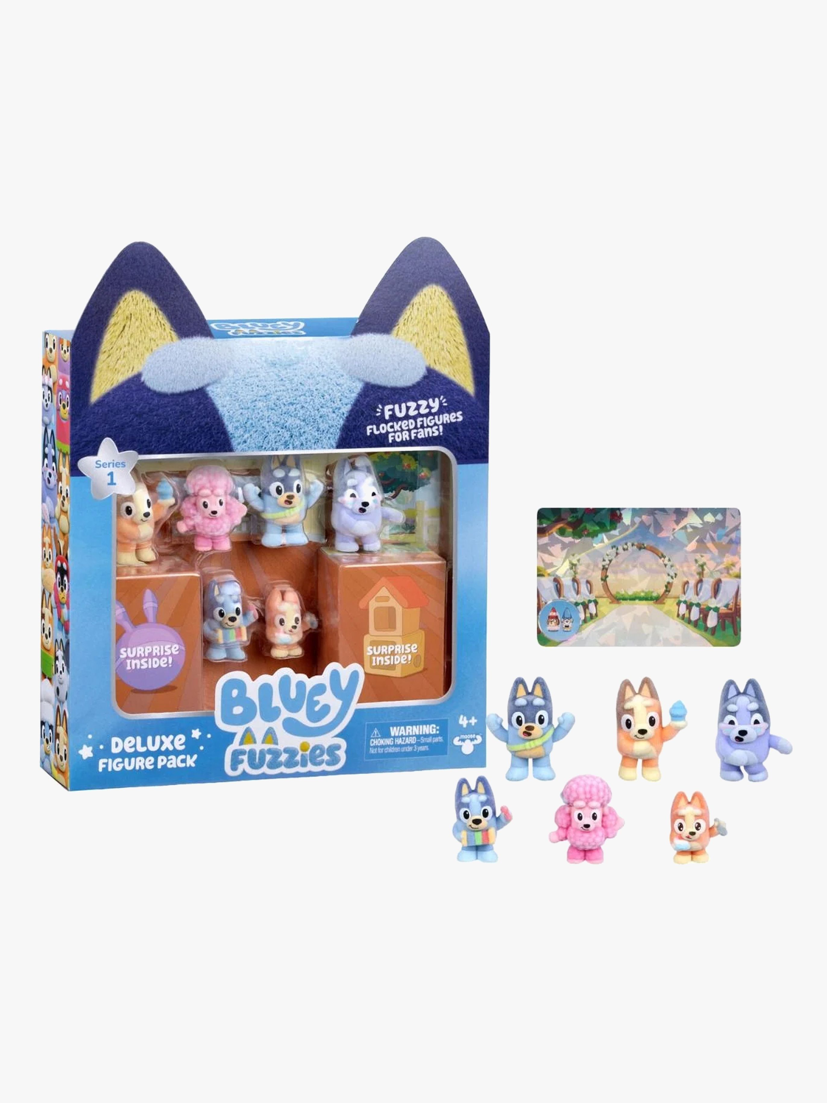 Bluey Fuzzies Figurer Fan-favoriter 8-pack