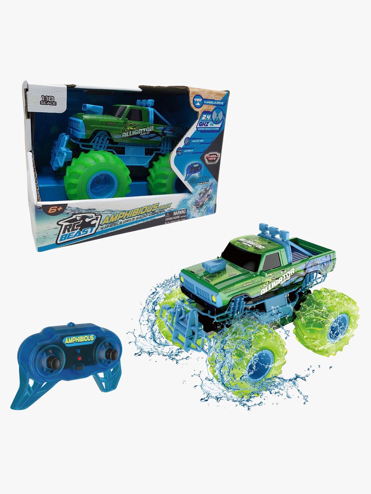 RC Beast Amphibious Radiostyrd Terrängbil 1:18