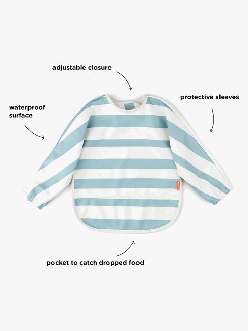 Done By Deer Långärmad Haklapp, Stripes Blue